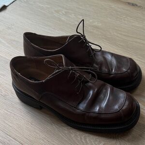 Vintage Men’s Skechers Collection Leather Square Toe Oxford Shoes-Y2K Style